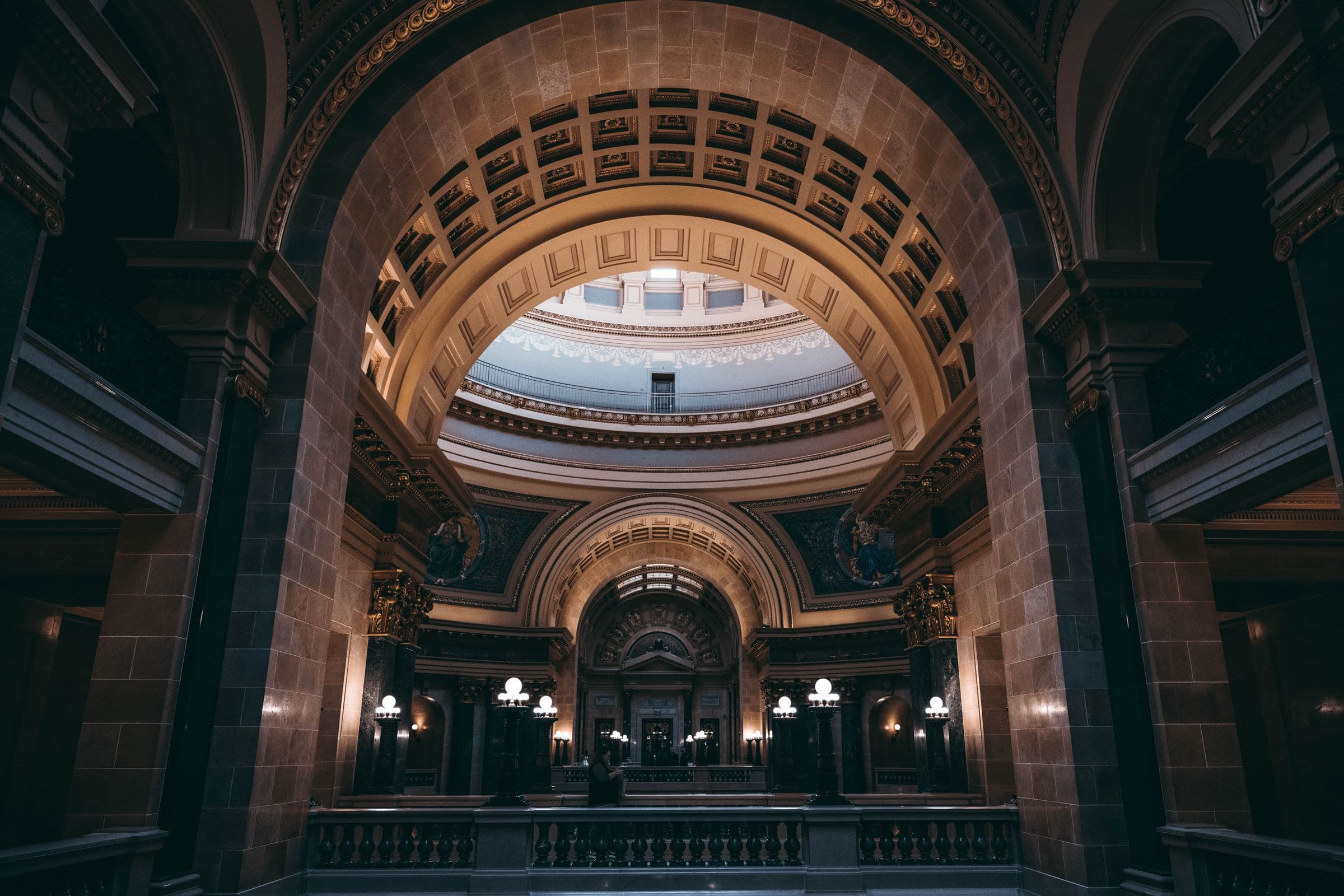 The interior of the Wisconsin State Capitol.