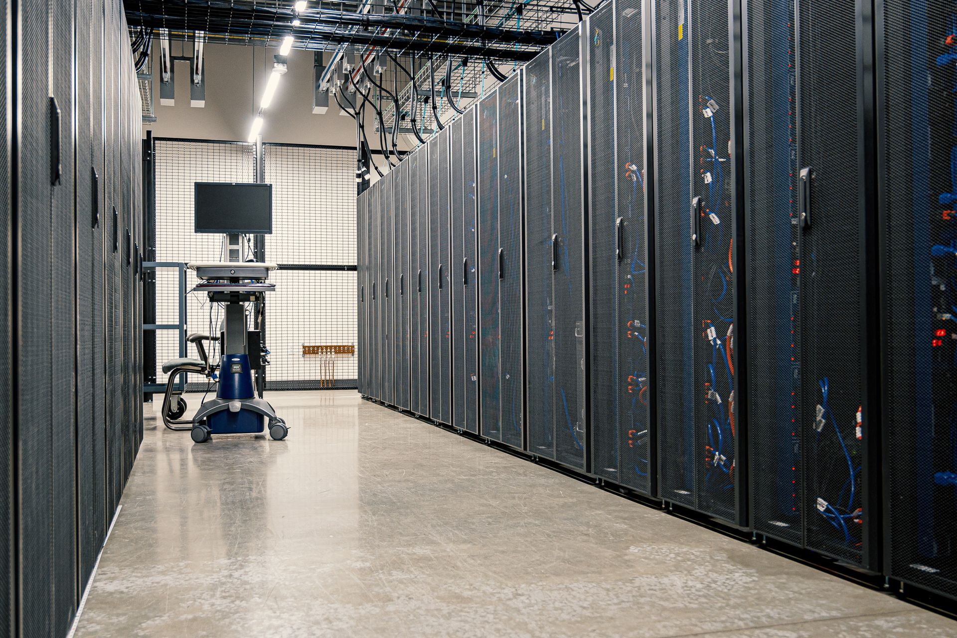 Computer servers in a data center.