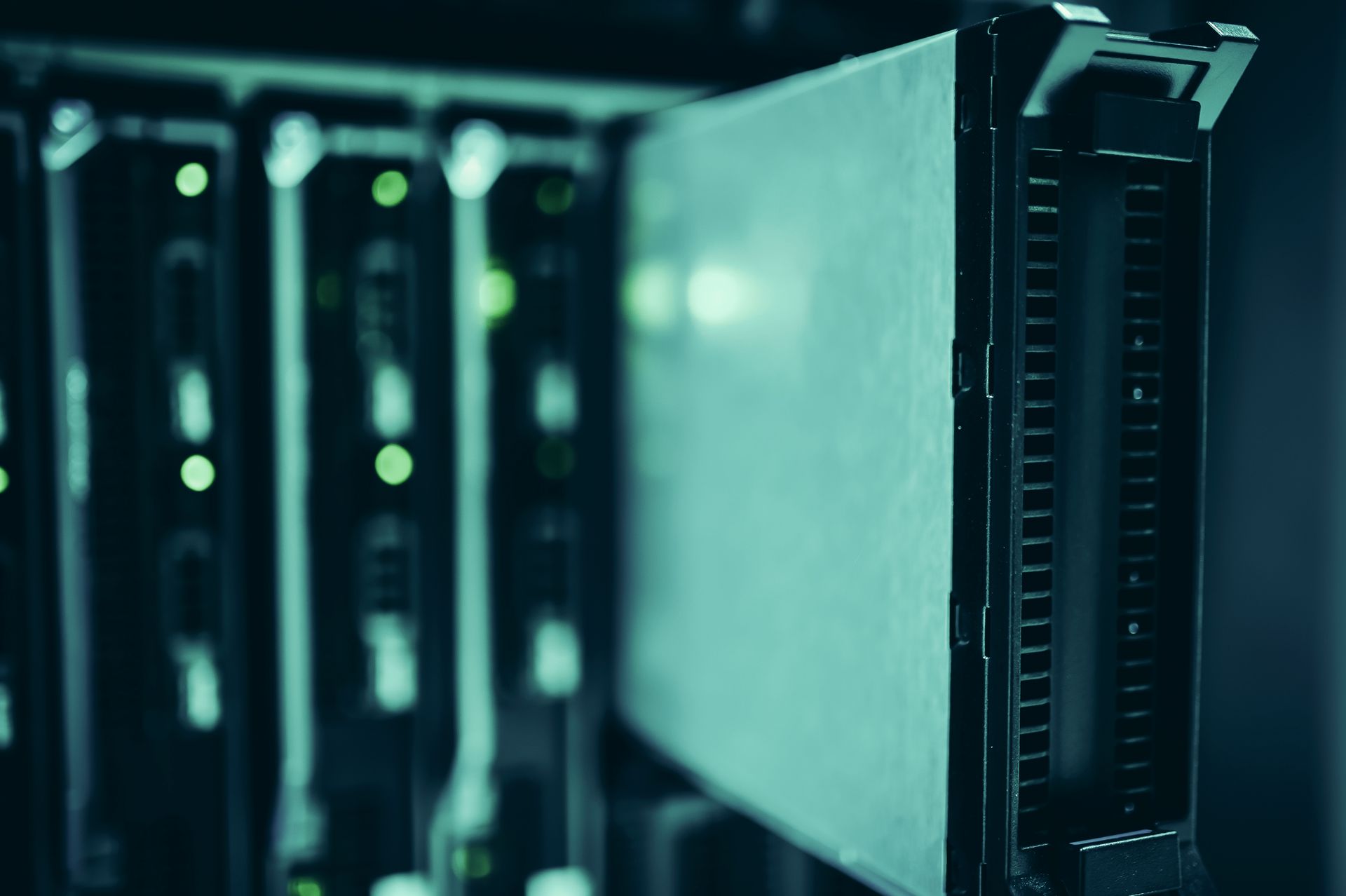 Computer servers in a data center.
