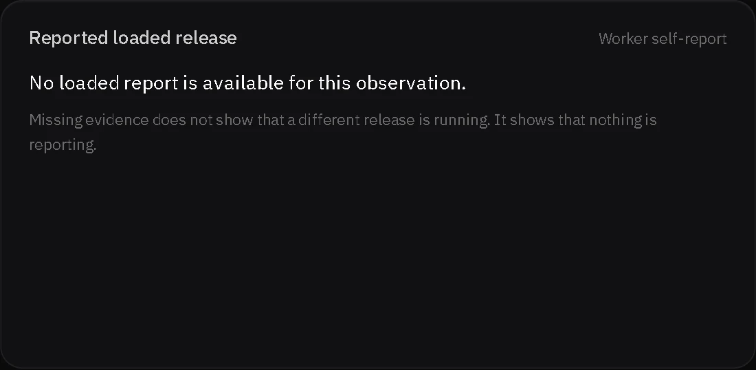 No loaded report is available for this observation.